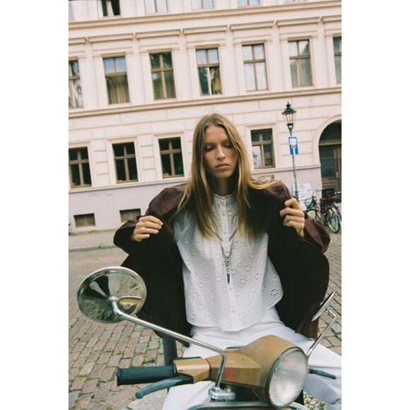 ZARA SUEDE EFFECT JACKET WITH BELT - Picture 7 of 10